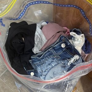 Assorted Clothing Bundle with Denim Shorts